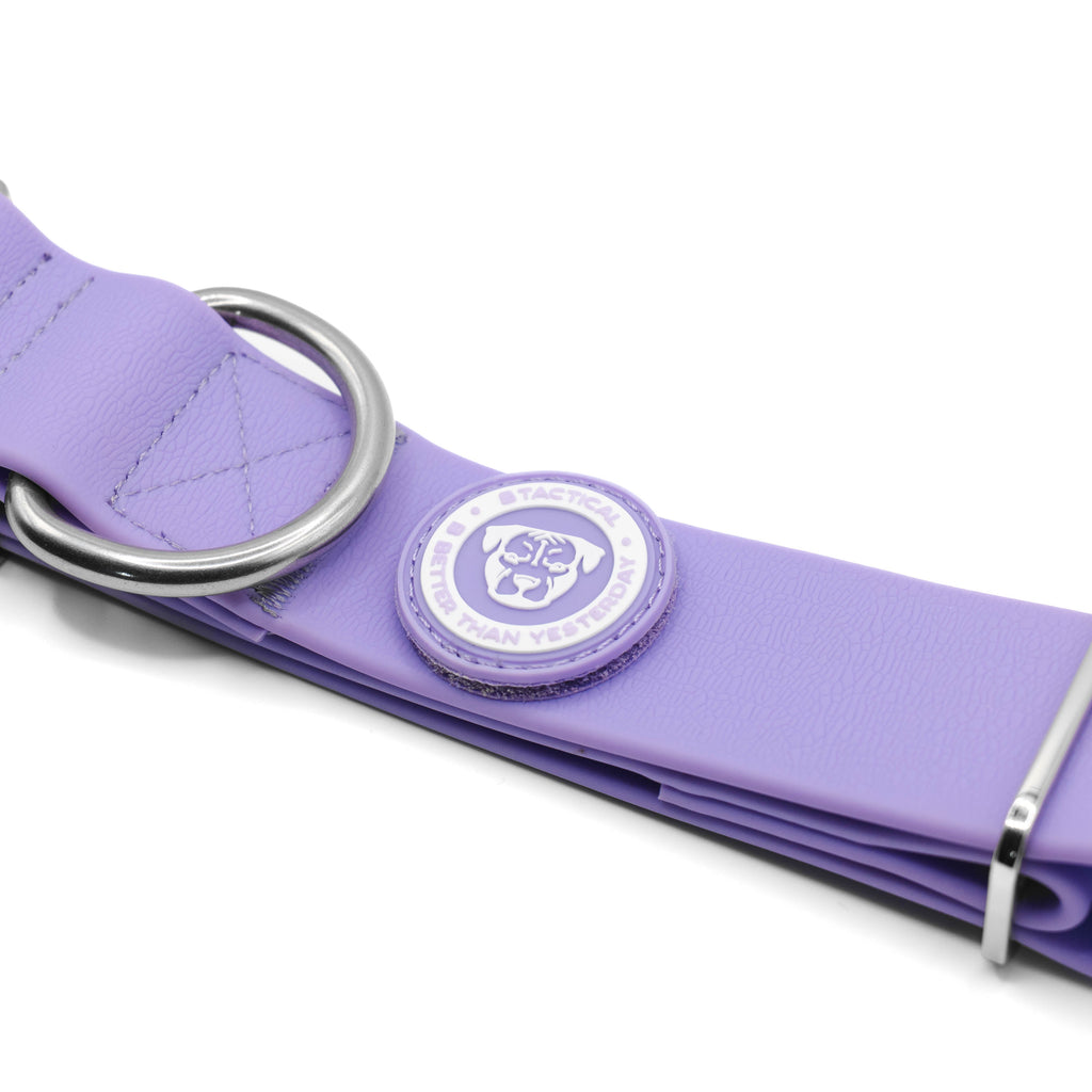 BTactical™ 4cm Waterproof PVC Dog Collar | Pastel Purple