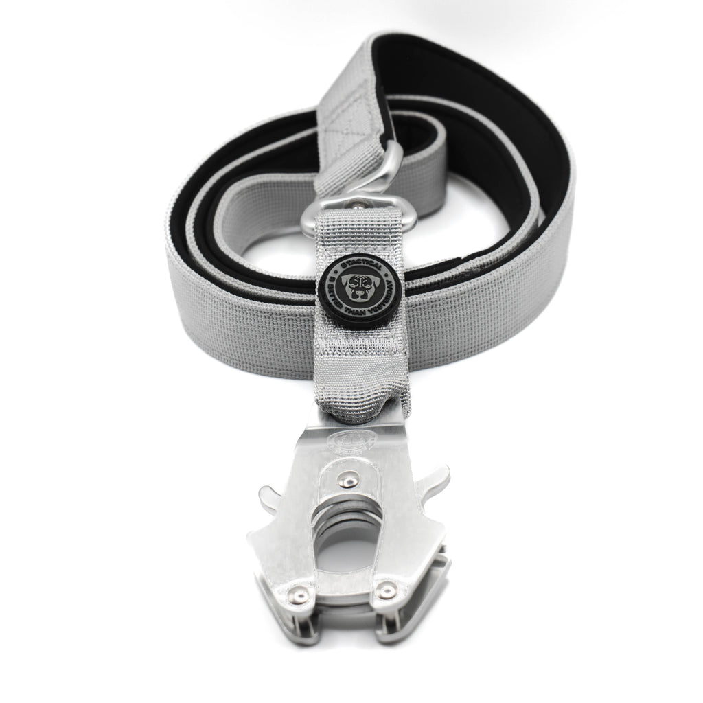 BTactical™ Nylon Frog Clip Dog Lead with Padded Handle | Misty Grey