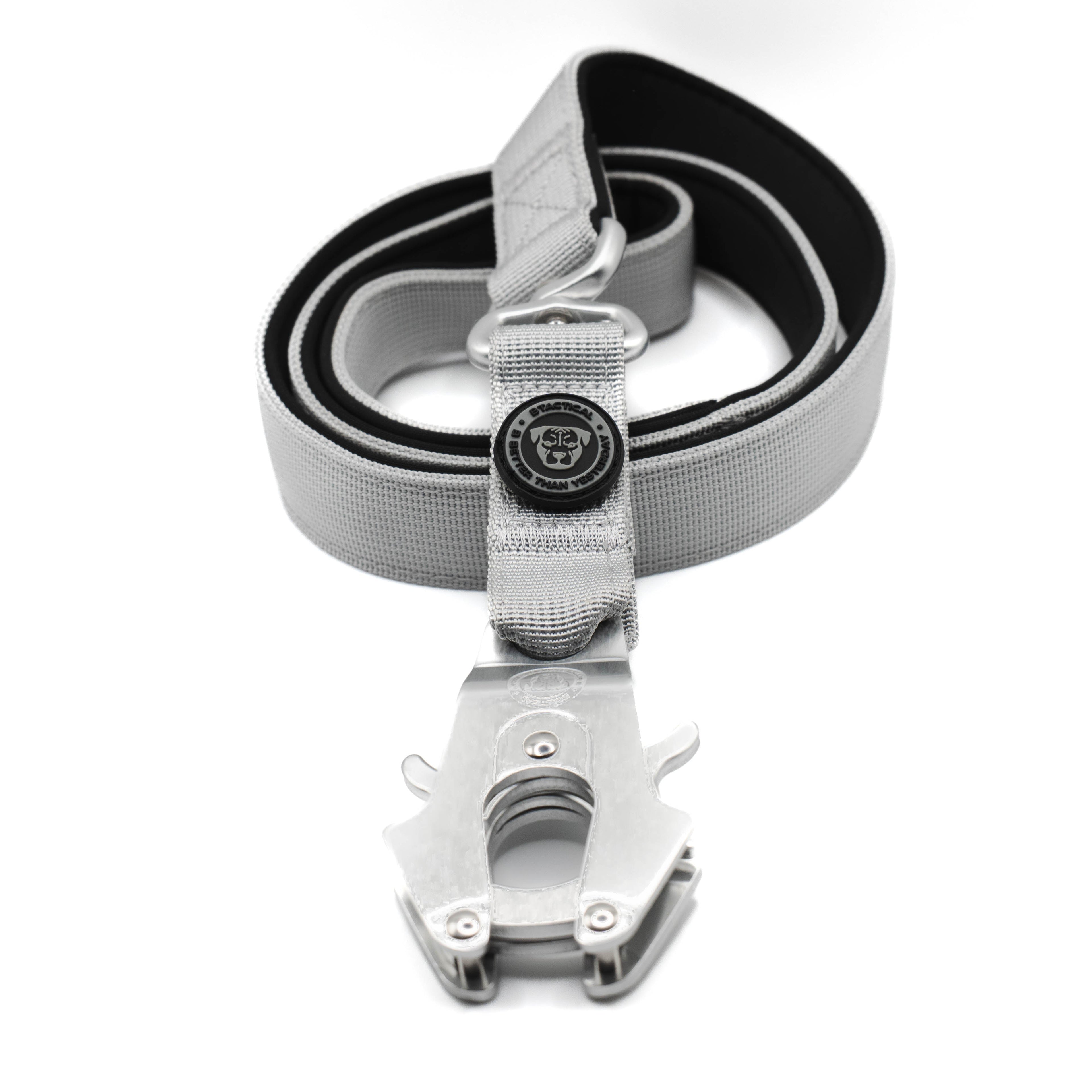 BTactical™ Nylon Frog Clip Dog Lead with Padded Handle | Misty Grey