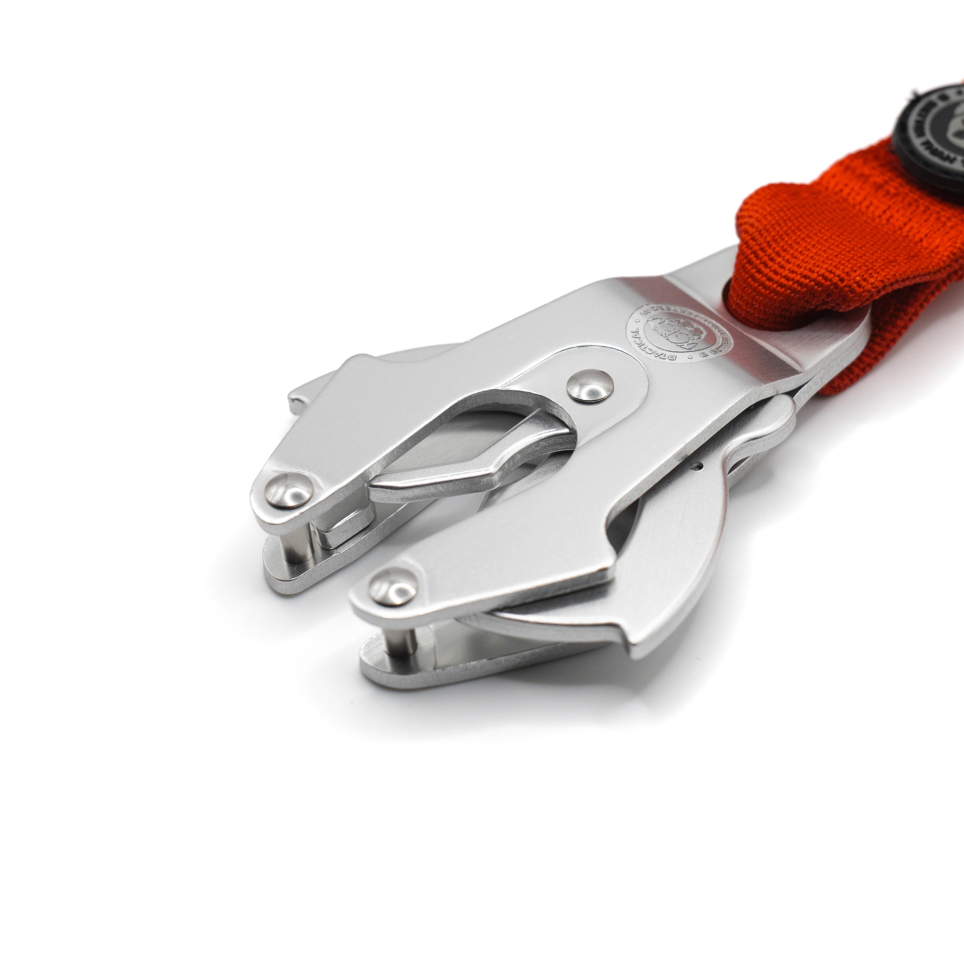 BTactical™ Nylon Frog Clip Dog Lead with Padded Handle | Citrus Red