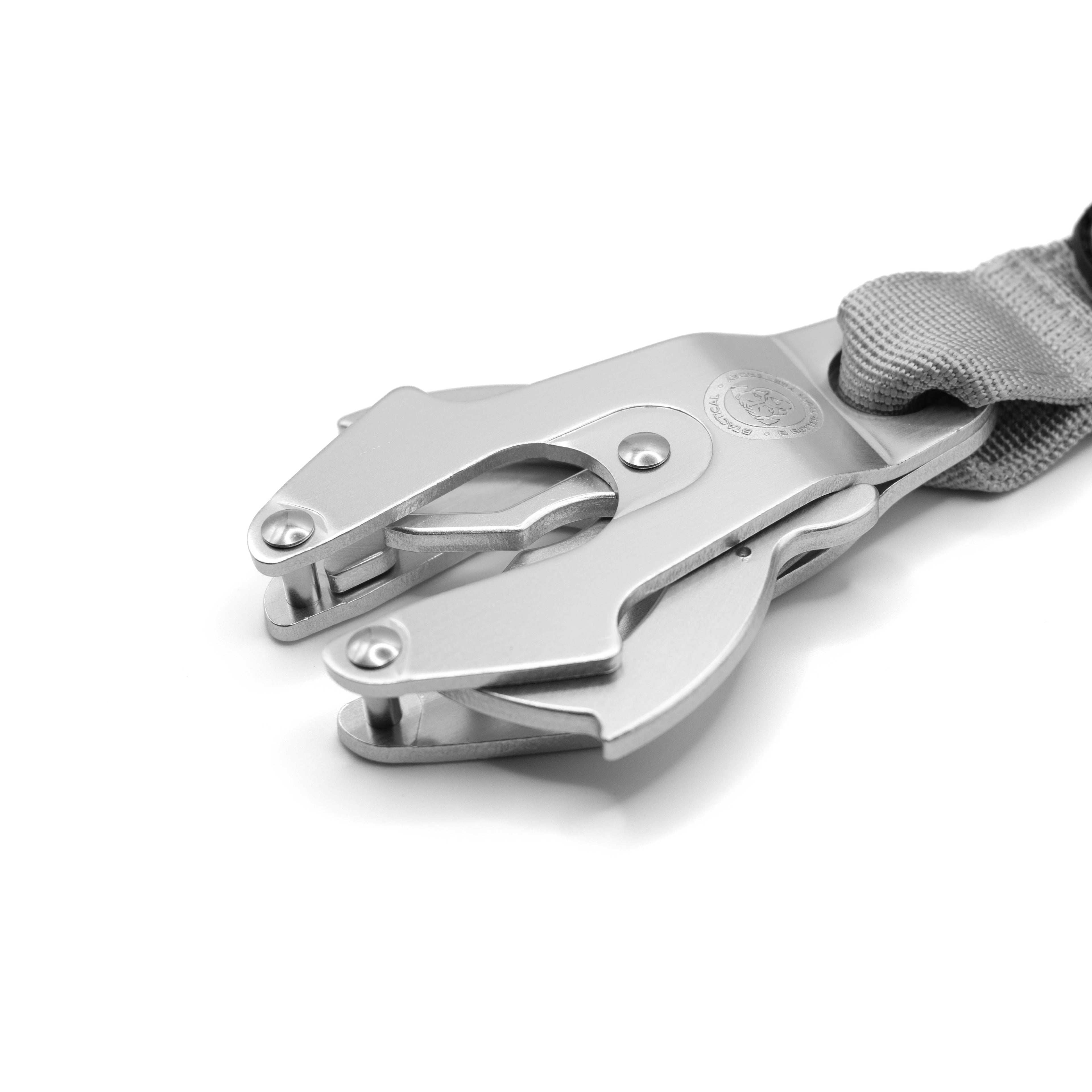 BTactical™ Nylon Frog Clip Dog Lead with Padded Handle | Misty Grey
