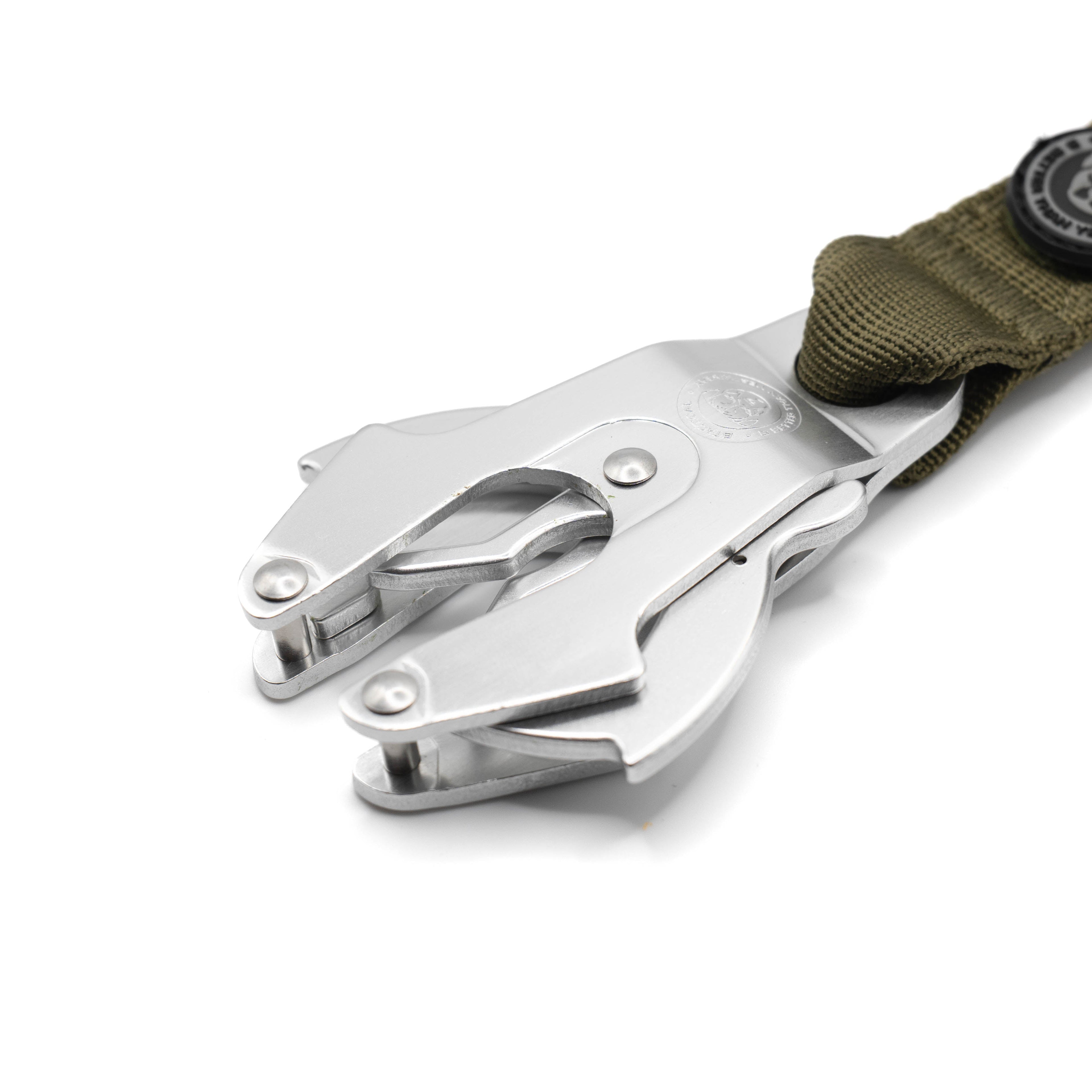 BTactical™ Nylon Frog Clip Dog Lead with Padded Handle | Khaki Green