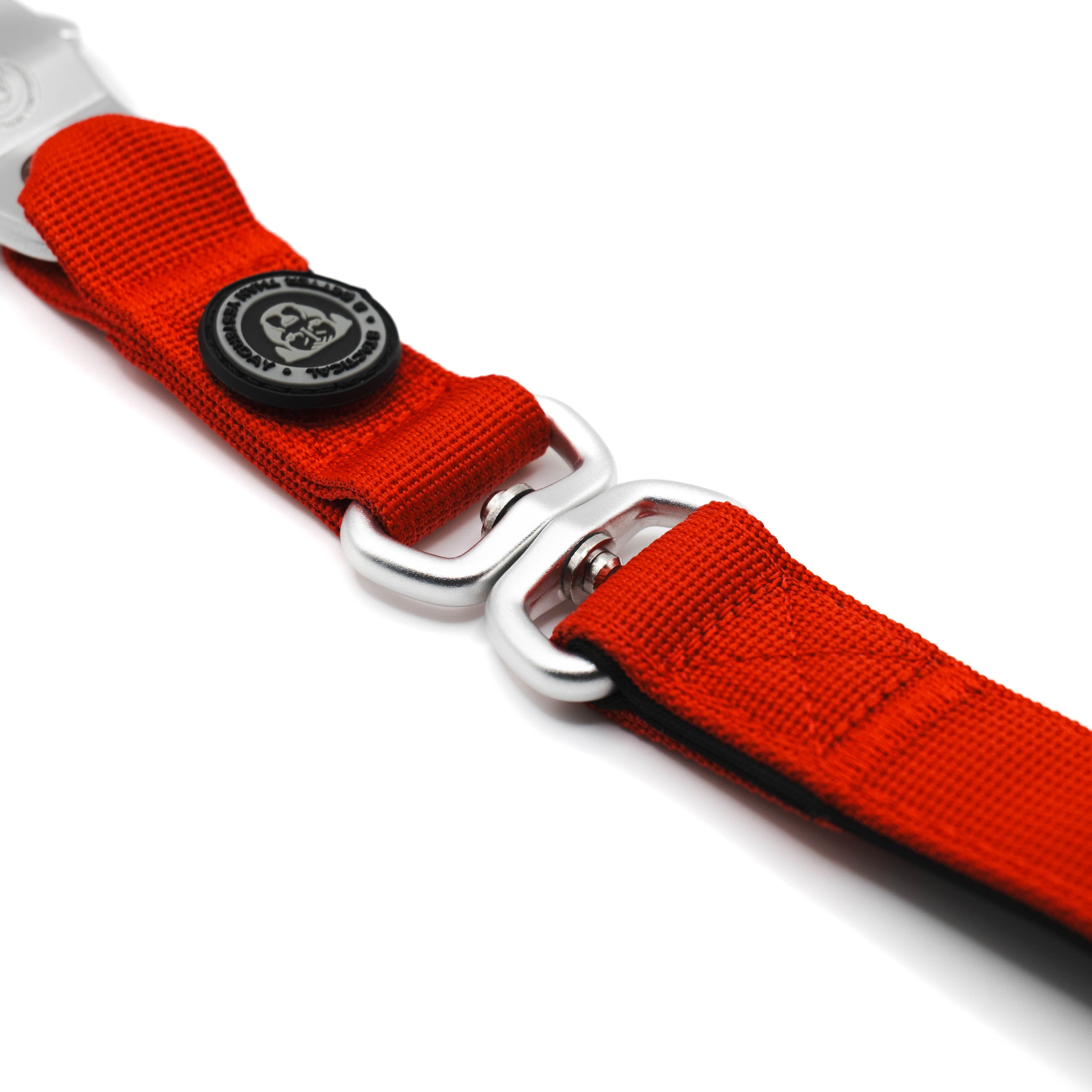 BTactical™ Nylon Frog Clip Dog Lead with Padded Handle | Citrus Red
