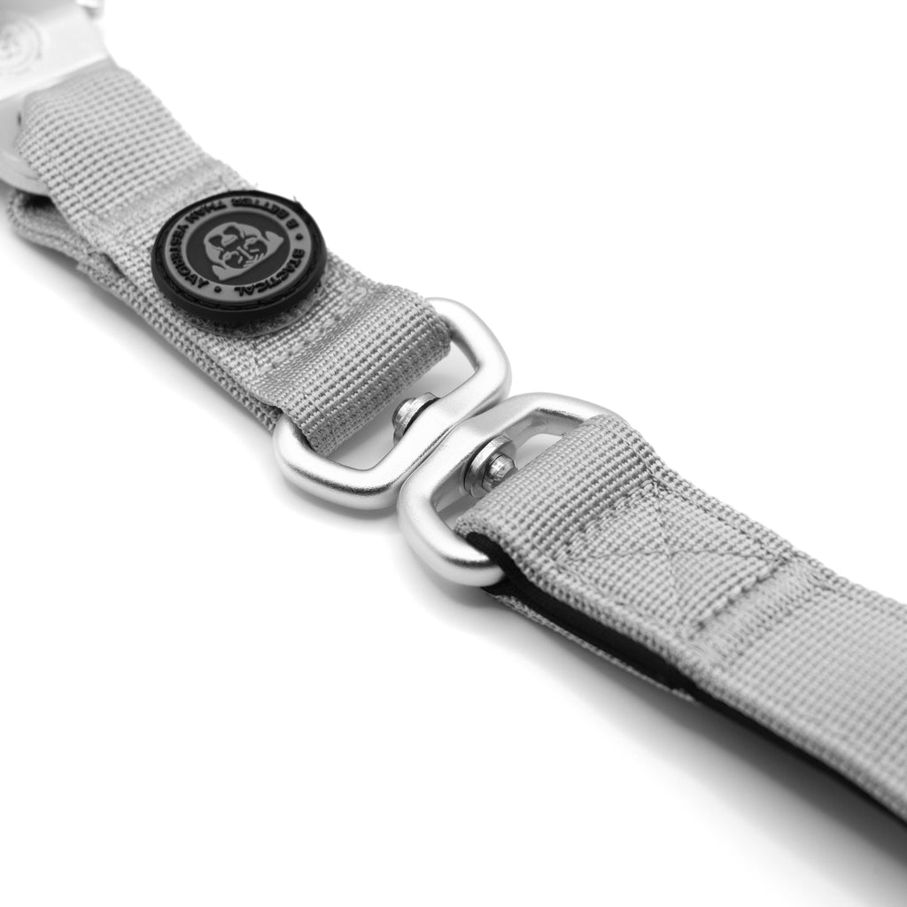 BTactical™ Nylon Frog Clip Dog Lead with Padded Handle | Misty Grey