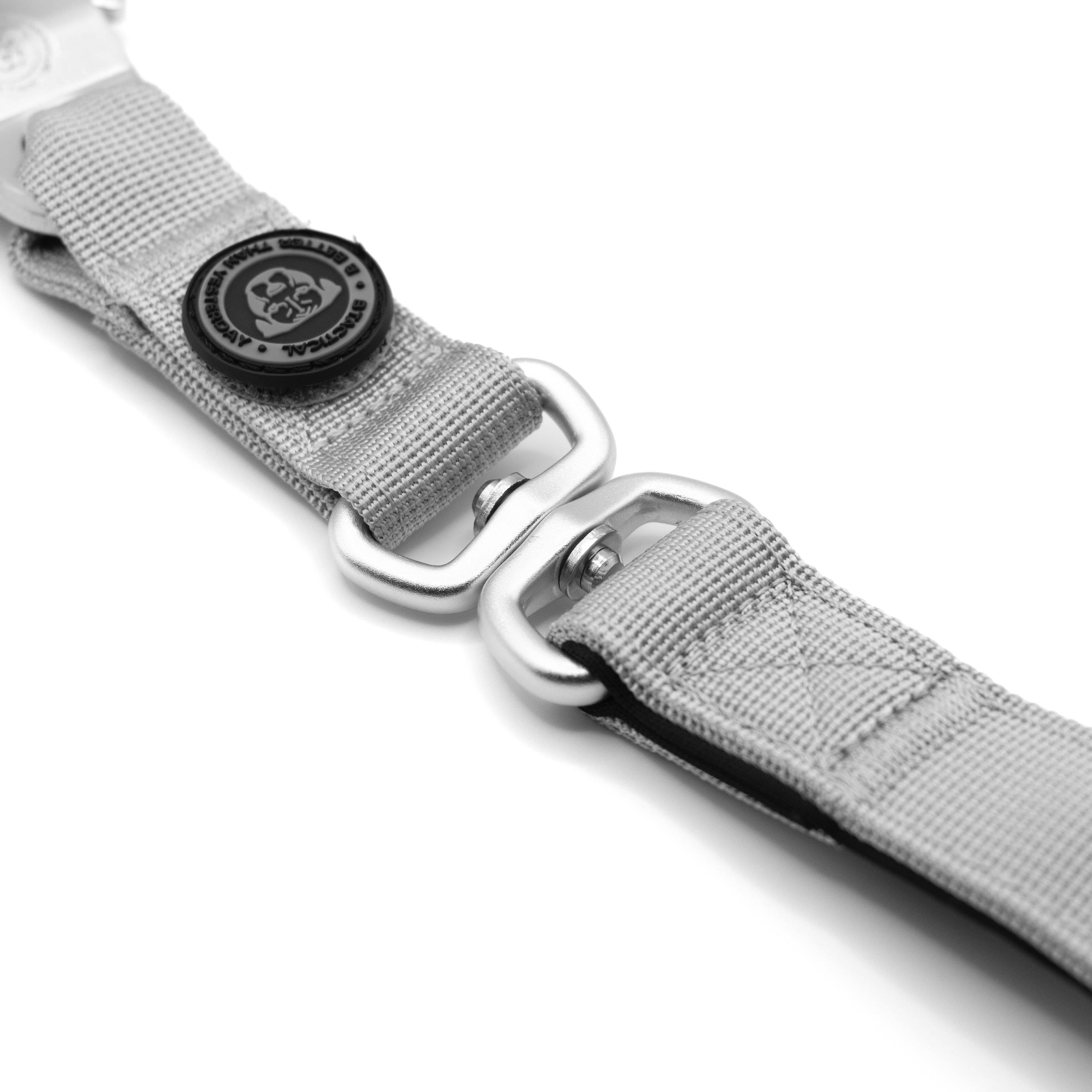 BTactical™ Nylon Frog Clip Dog Lead with Padded Handle | Misty Grey