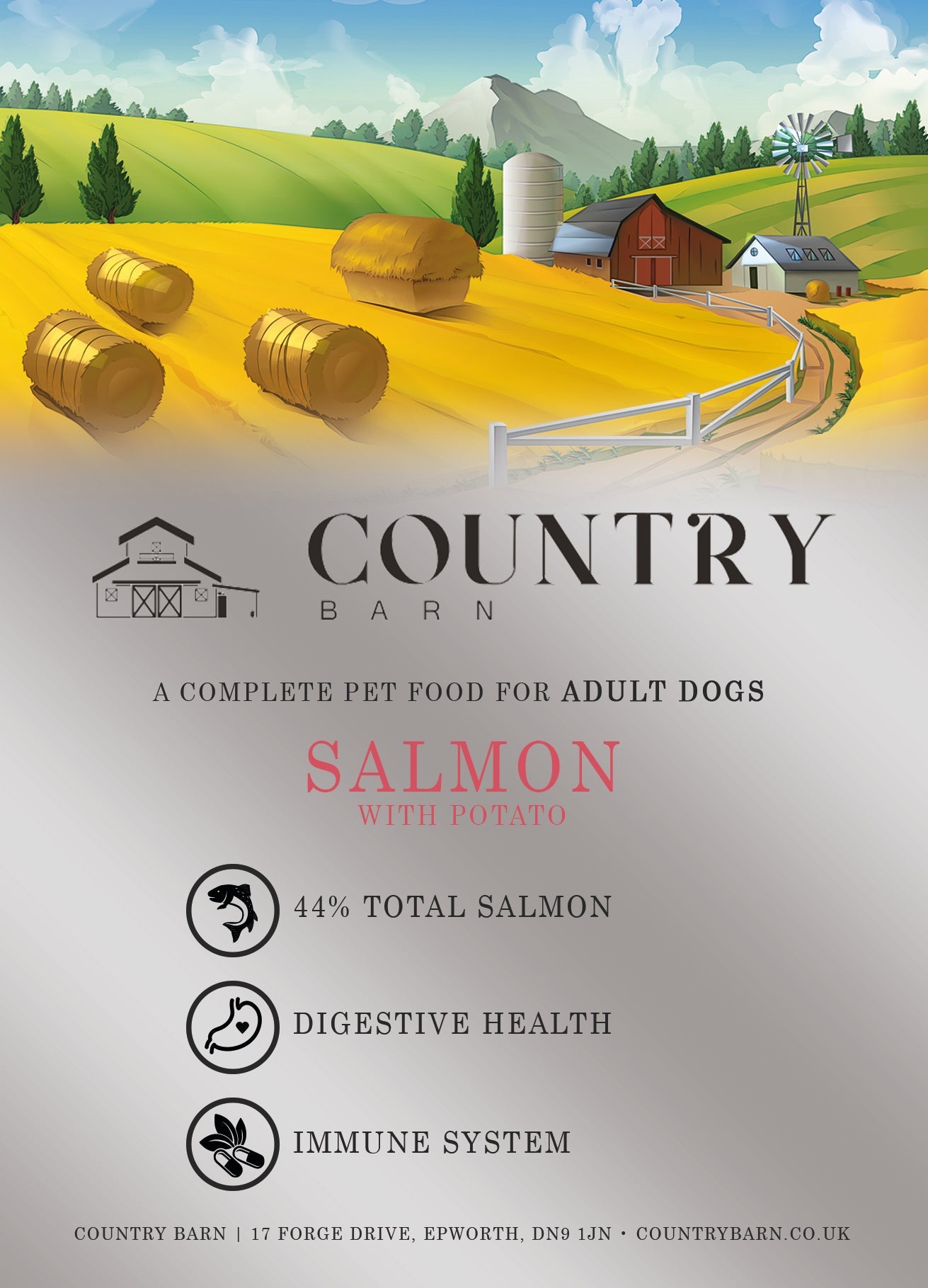 Salmon & Potato Dog Food | Super Premium Hypoallergenic Kibble for Adult Dogs & Small Breeds