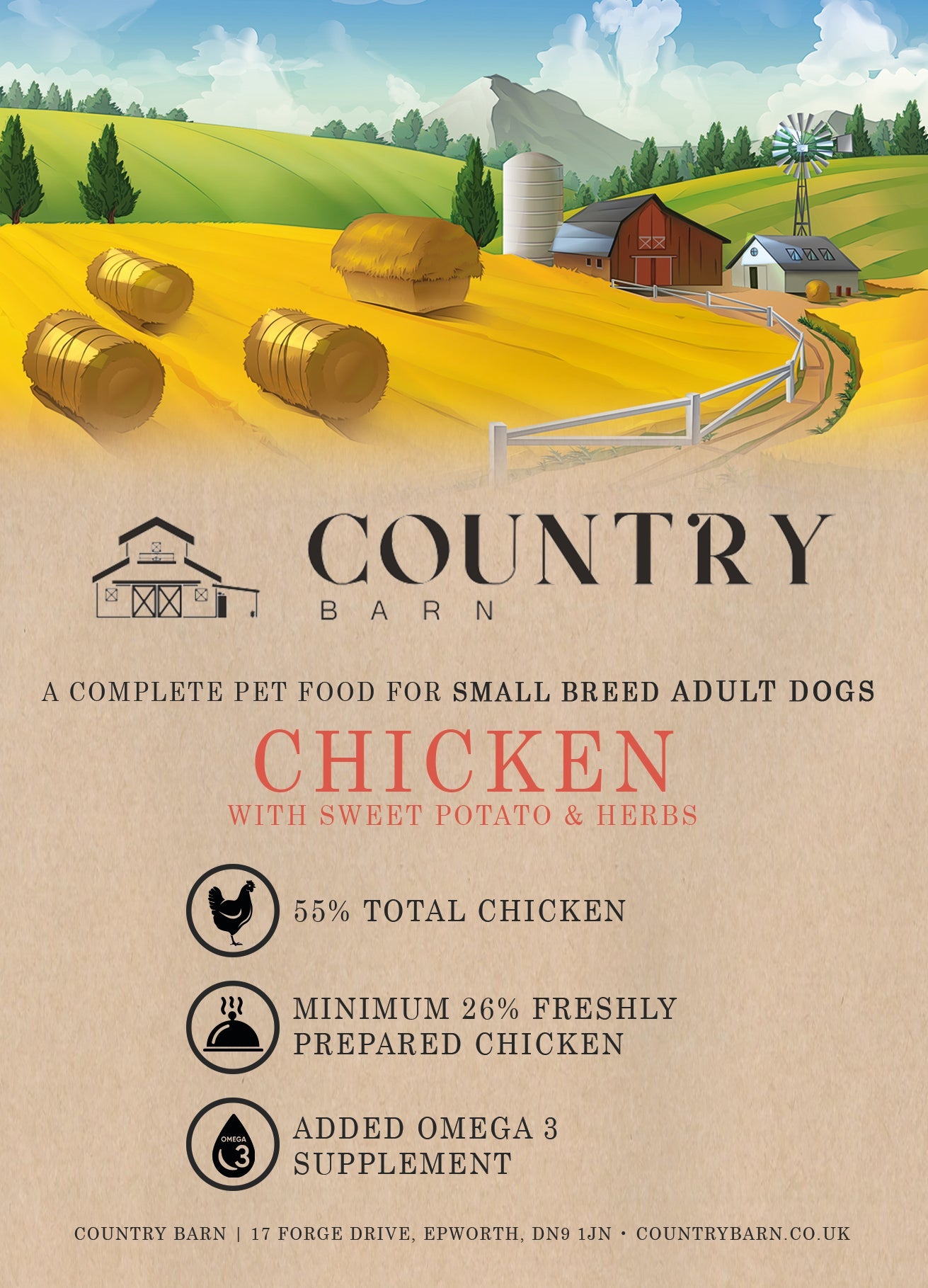 Grain Free Chicken & Sweet Potato with Herbs Dry Dog Food | Adult & Small Breed