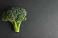 Broccoli florets with stems, green vegetable ingredient for dry dog food