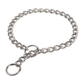 Metal chain dog collar with ring clasp, 4.0mm links
