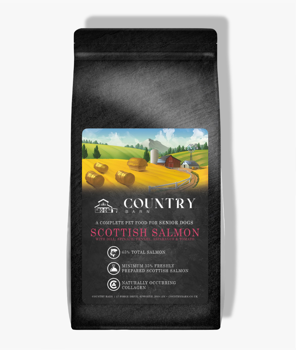 Country Barn Senior Scottish Salmon with Dill, Spinach, Fennel, Asparagus & Tomato | Grain-Free Senior Dog Food