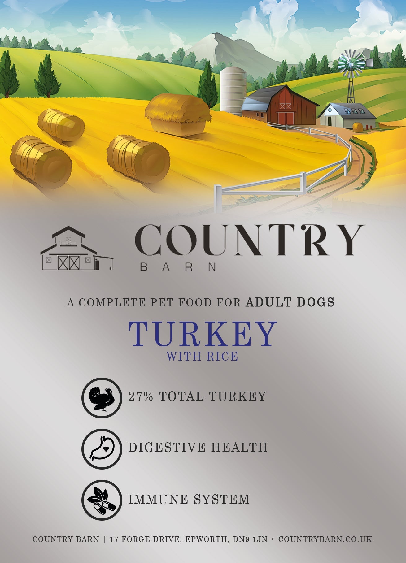 Super Premium Hypoallergenic Turkey & Rice Dry Dog Food | Adult Dogs