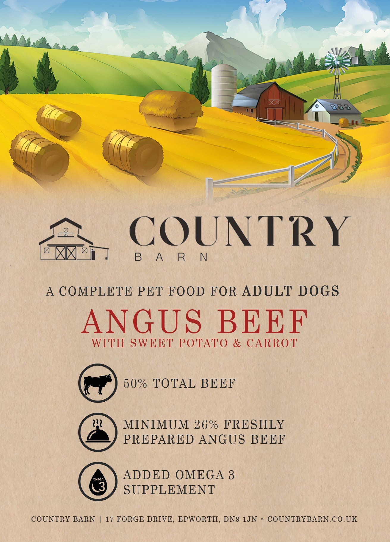 Grain Free Angus Beef & Carrot with Sweet Potato Dry Dog Food | Adult Dogs