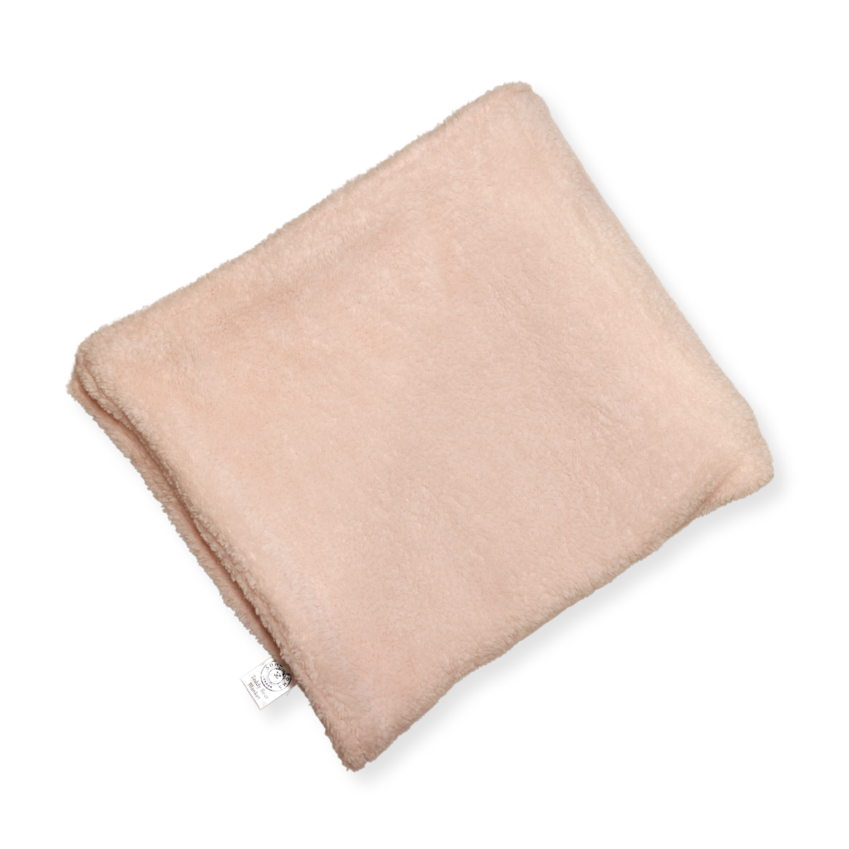 Pink square teddy-fleece dog blanket pillow with tag