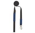 Blue dog lead with webbing strap and metal clip