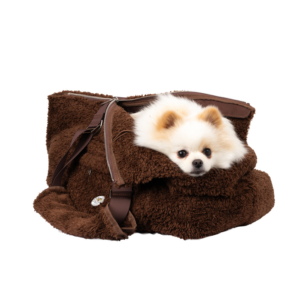 Carnaby Teddy Bear Dog Carrier – Cocoa Bean | Soho Poms