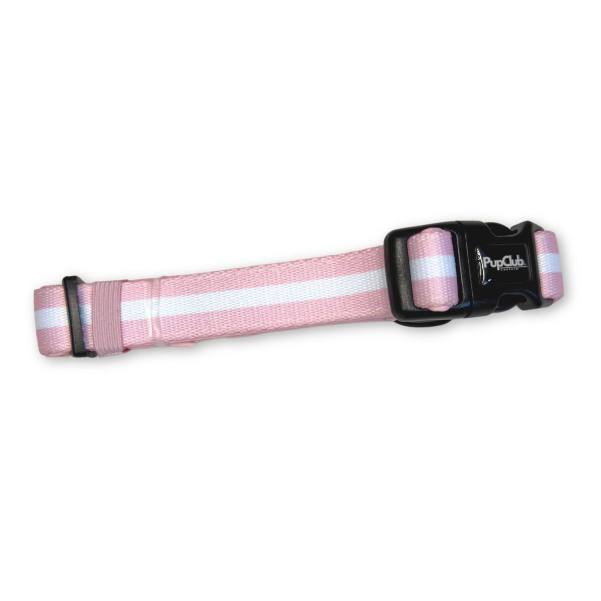 Pastel Pink Dog Collar – Mint Stripe Neoprene-Lined | PupClub Couture