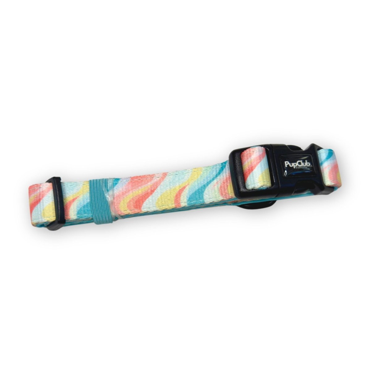 Pastel Waves Dog Collar | Adjustable Neoprene-Lined Collar for Dogs