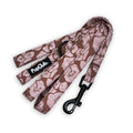 Luxe Lead - Mocha Petals | Padded Handle | 5ft Embroidered Dog Lead