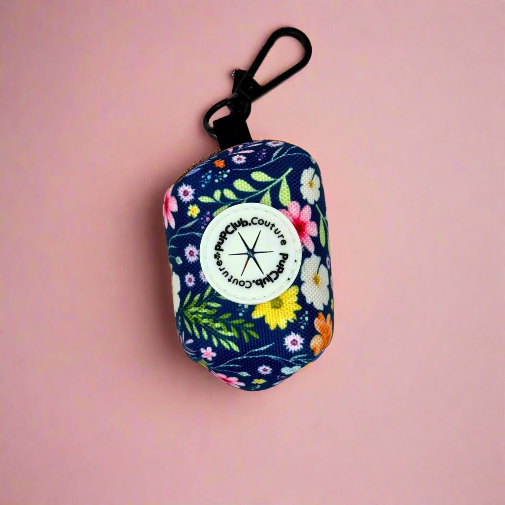 Summer Meadow Poo Bag Holder | Floral Neoprene Dog Walk Accessory