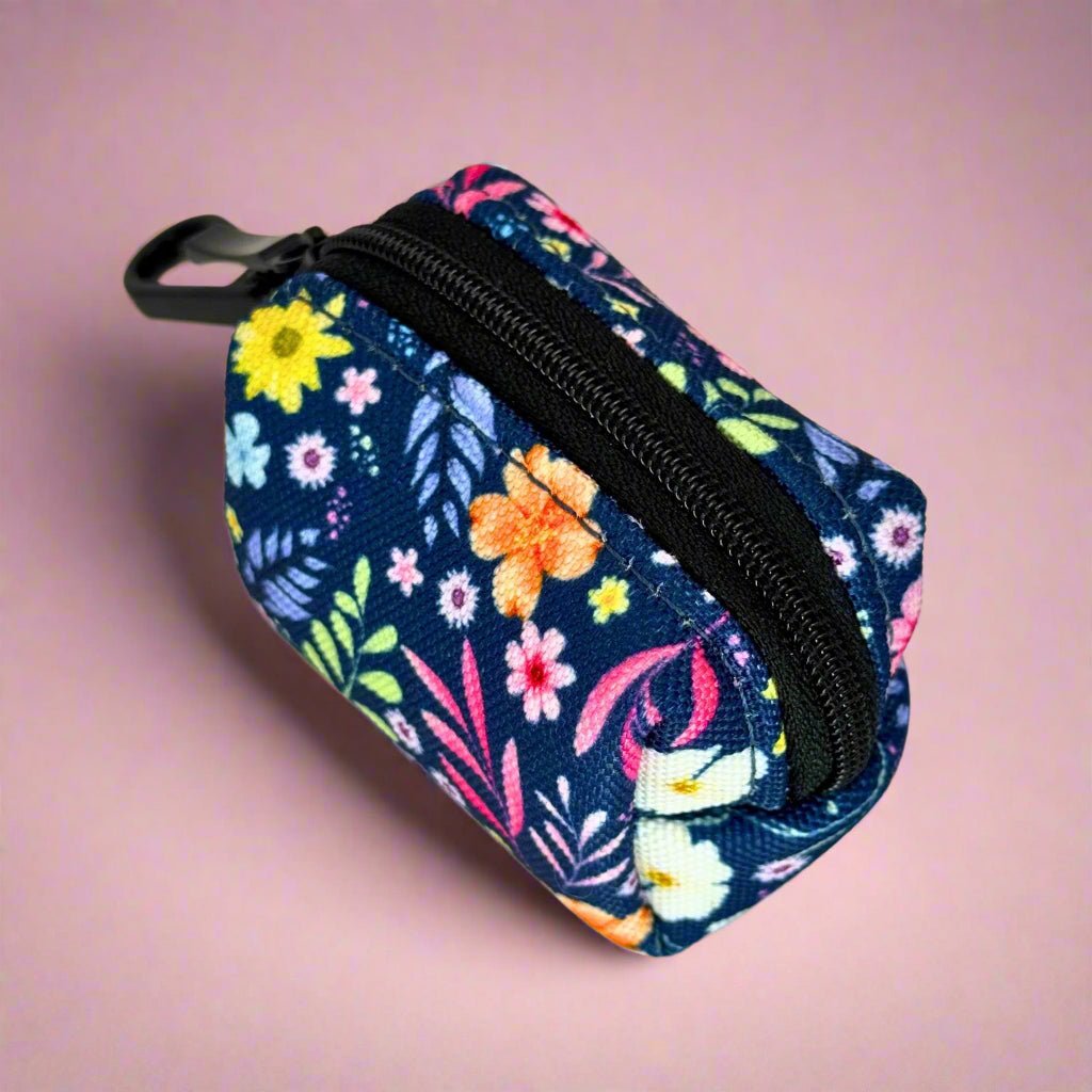 Summer Meadow Poo Bag Holder | Floral Neoprene Dog Walk Accessory
