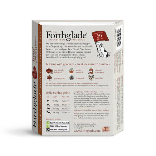 Forthglade Grain Free Complete Wet Dog Food - Beef