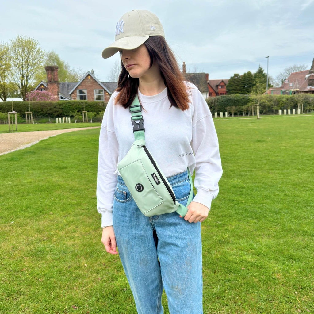 Dog Walking Bum Bag – Sage Green | Waterproof Waist & Crossbody Bag