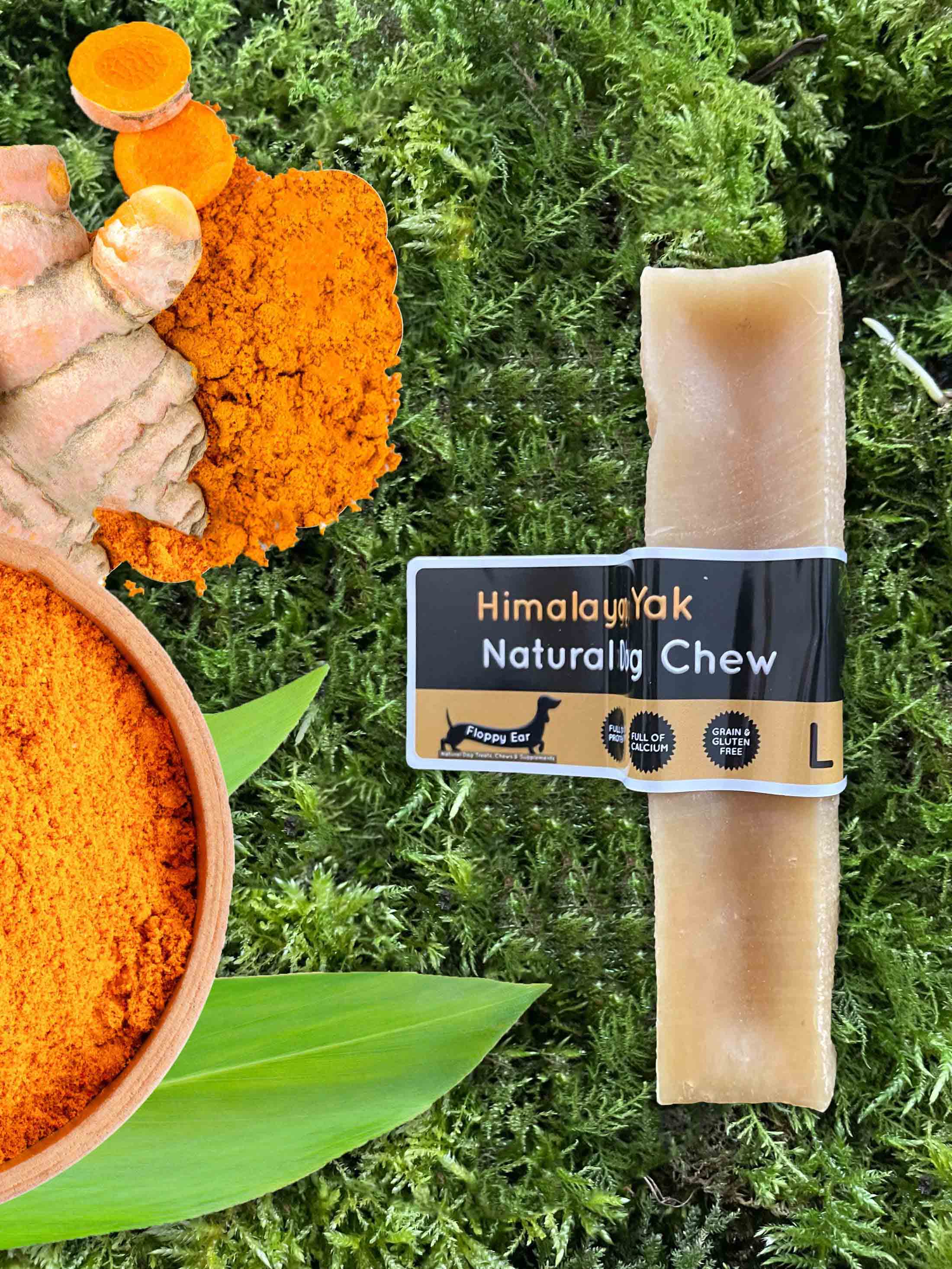 Turmeric Himalayan Yak Dog Chew – Long-Lasting Natural Anti-Inflammatory Chew | Floppy Ear