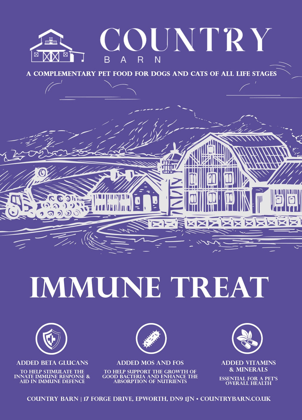 Immune Boost Bites | Duck & Chicken Dog Treats with Beta Glucans, Nucleotides & Vitamins