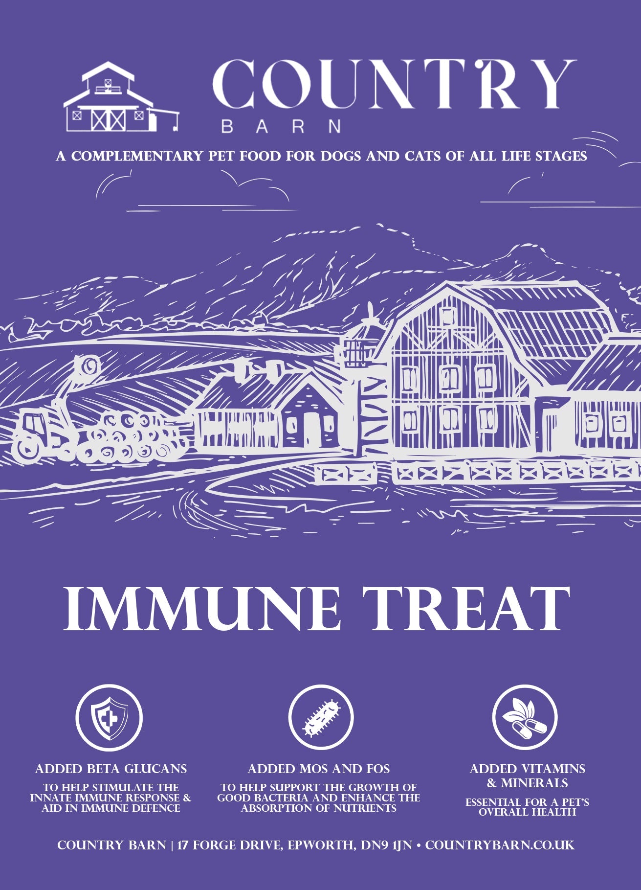 Immune Boost Bites | Duck & Chicken Dog Treats with Beta Glucans, Nucleotides & Vitamins