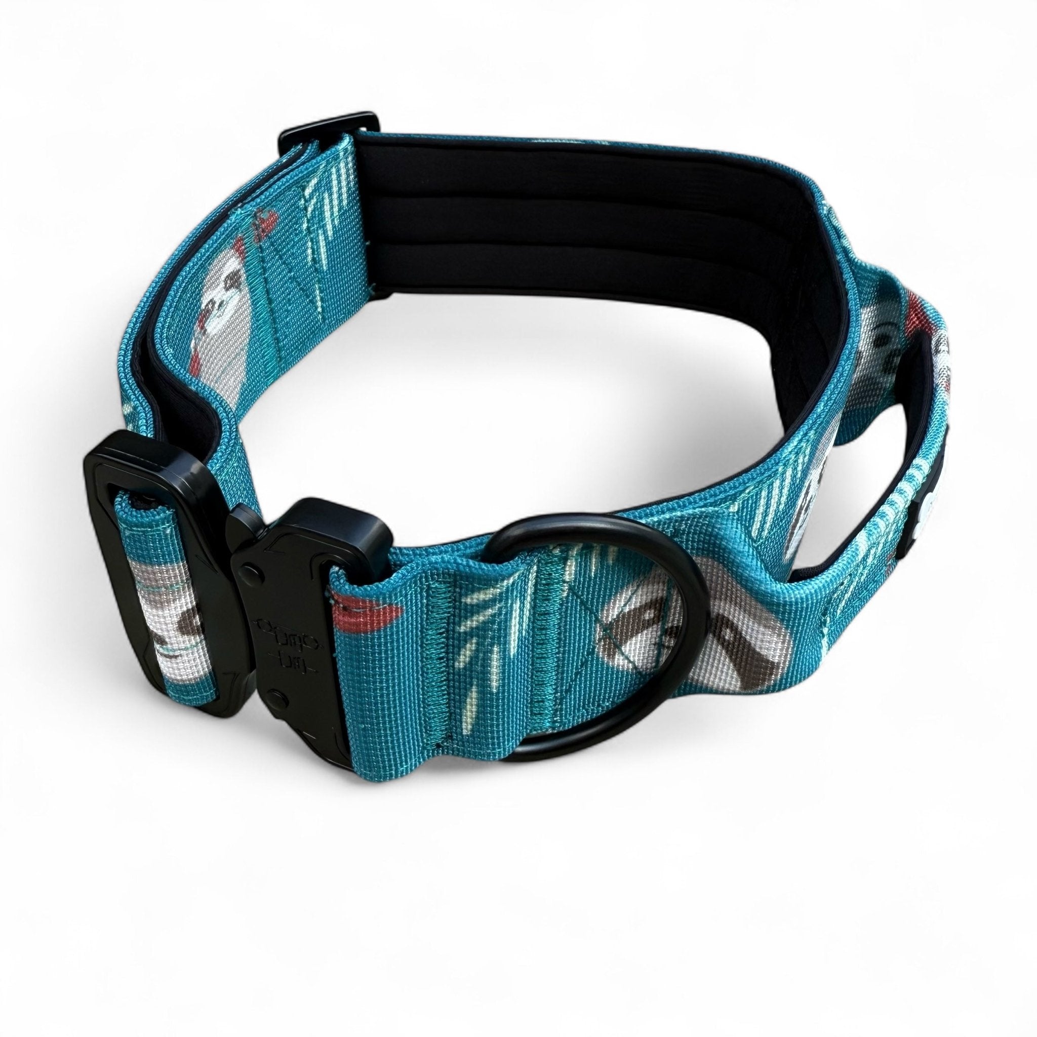 Lazy Sloth Tactical Dog Collar with Handle – Durable & Stylish for Large Dogs