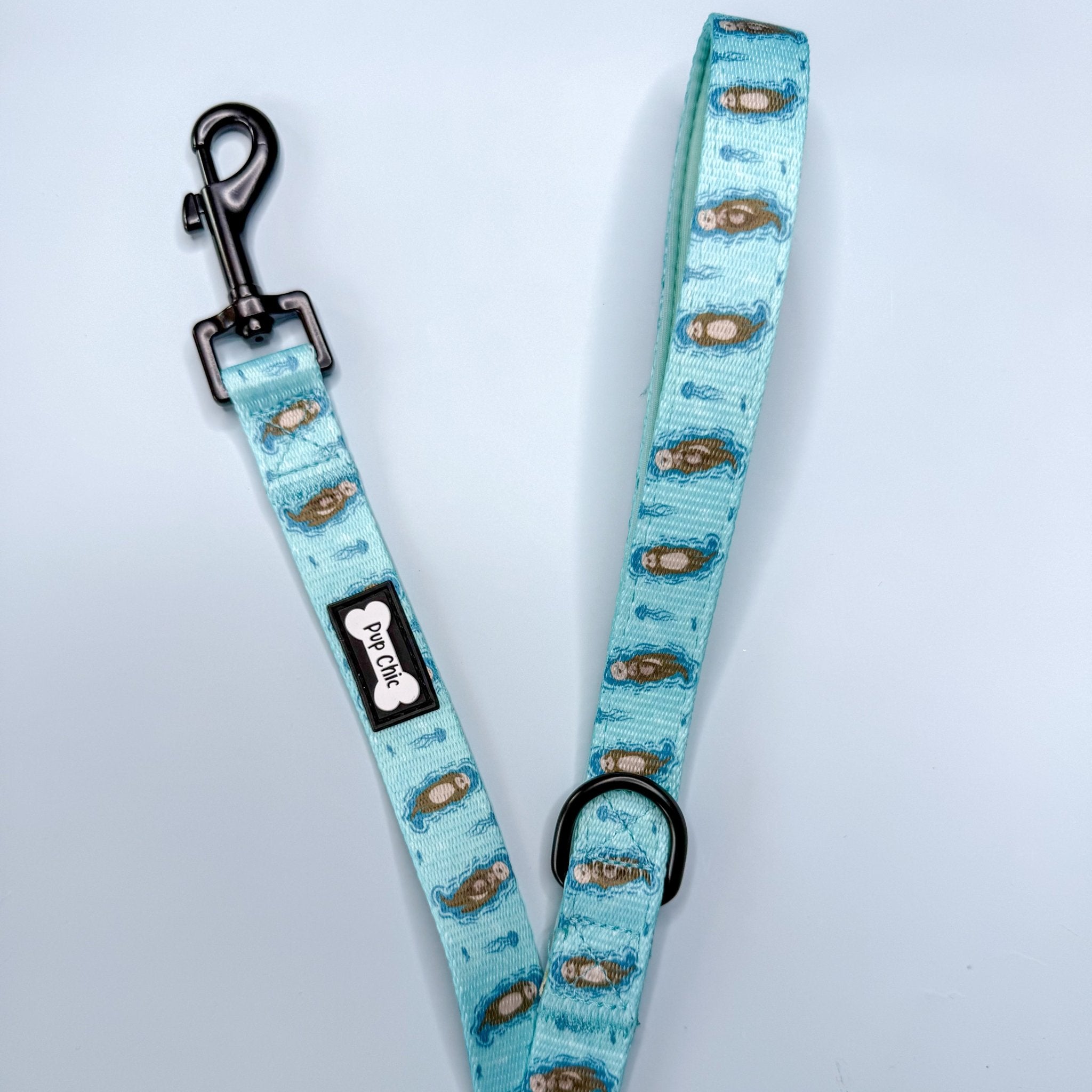 Otterly Lovely 5ft Dog Lead – Teal Otter Print | Pup Chic Boutique