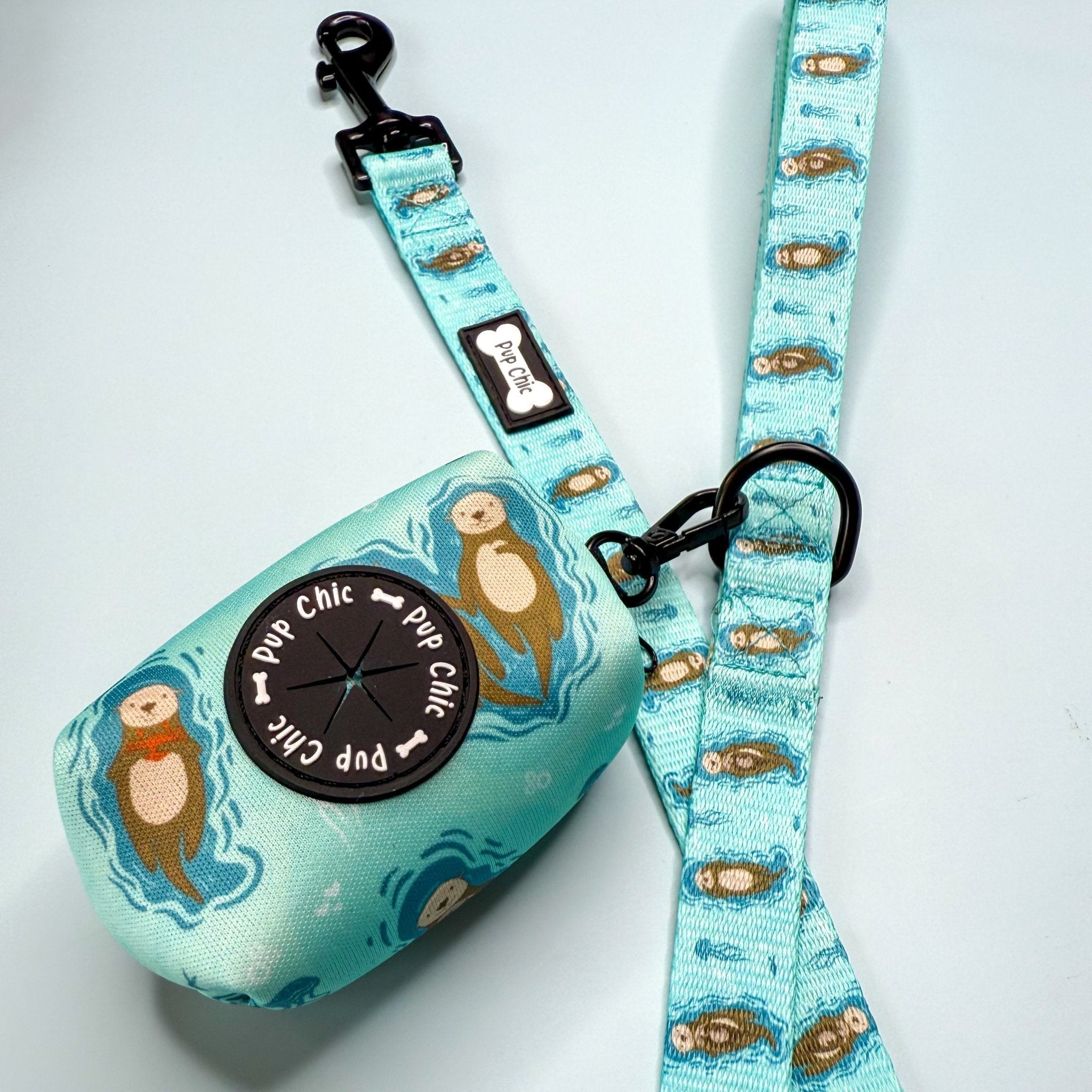 Otterly Lovely 5ft Dog Lead – Teal Otter Print | Pup Chic Boutique