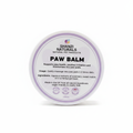Paw balm jar with purple rim, label tin, 100 ml