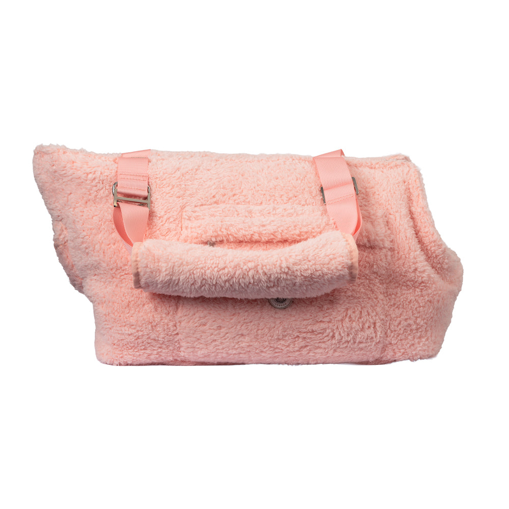 Carnaby Teddy Bear Dog Carrier – Blush Rose | Soho Poms