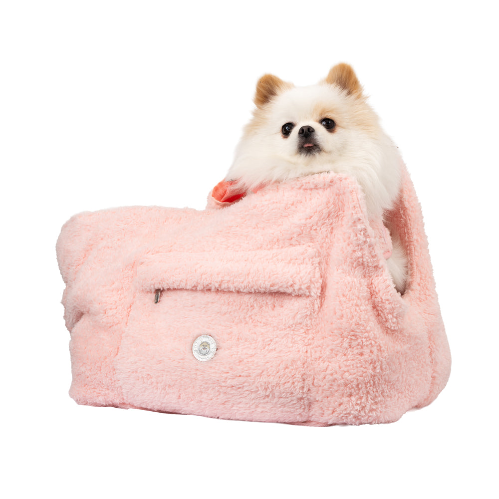 Carnaby Teddy Bear Dog Carrier – Blush Rose | Soho Poms