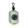 Tweed sage pooh bag holder with black clip and PupClub Couture logo patch