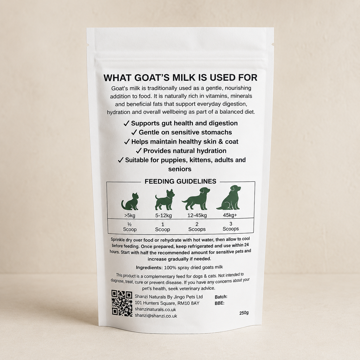Whole Goat's Milk Powder for Dogs & Cats | Creamy Daily Nutrition & Enrichment Topper