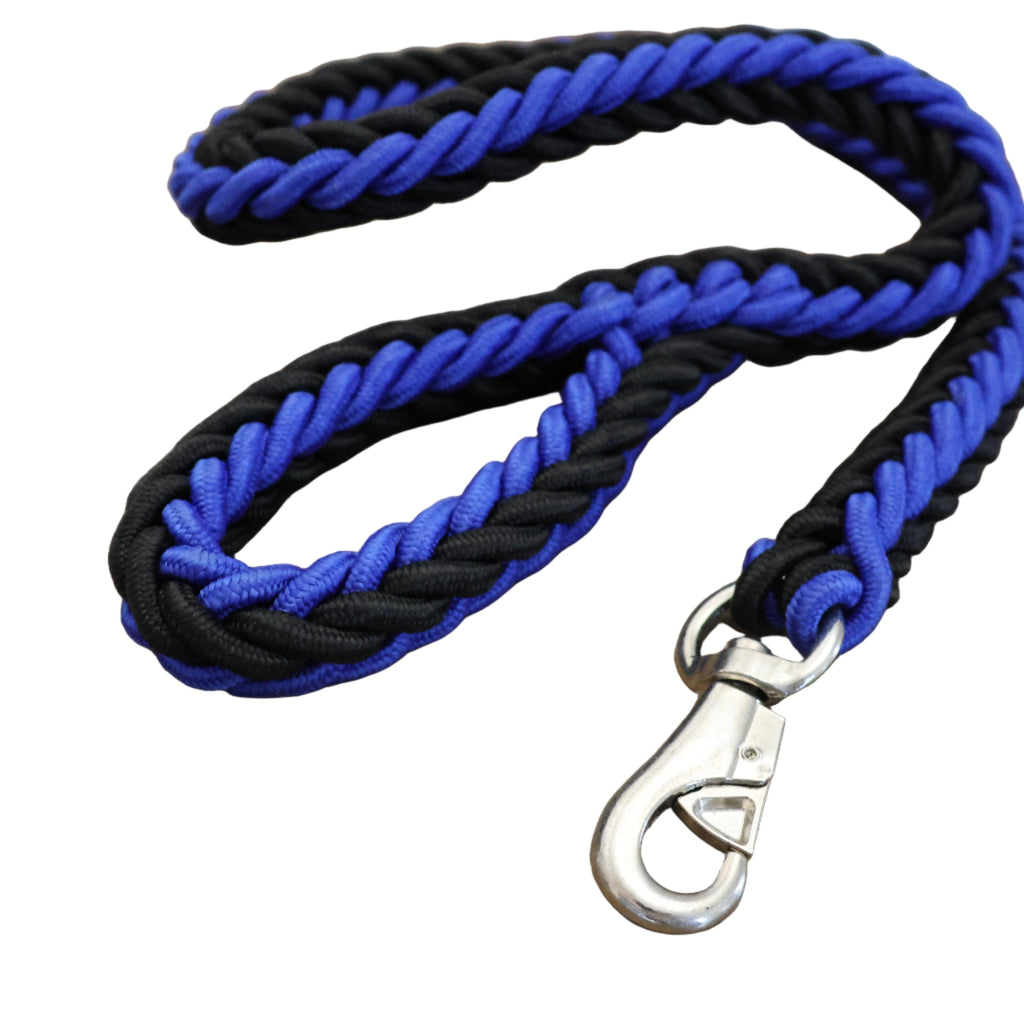 Pure Dog K9 Rope Dog Lead | Black & Blue | 135cm