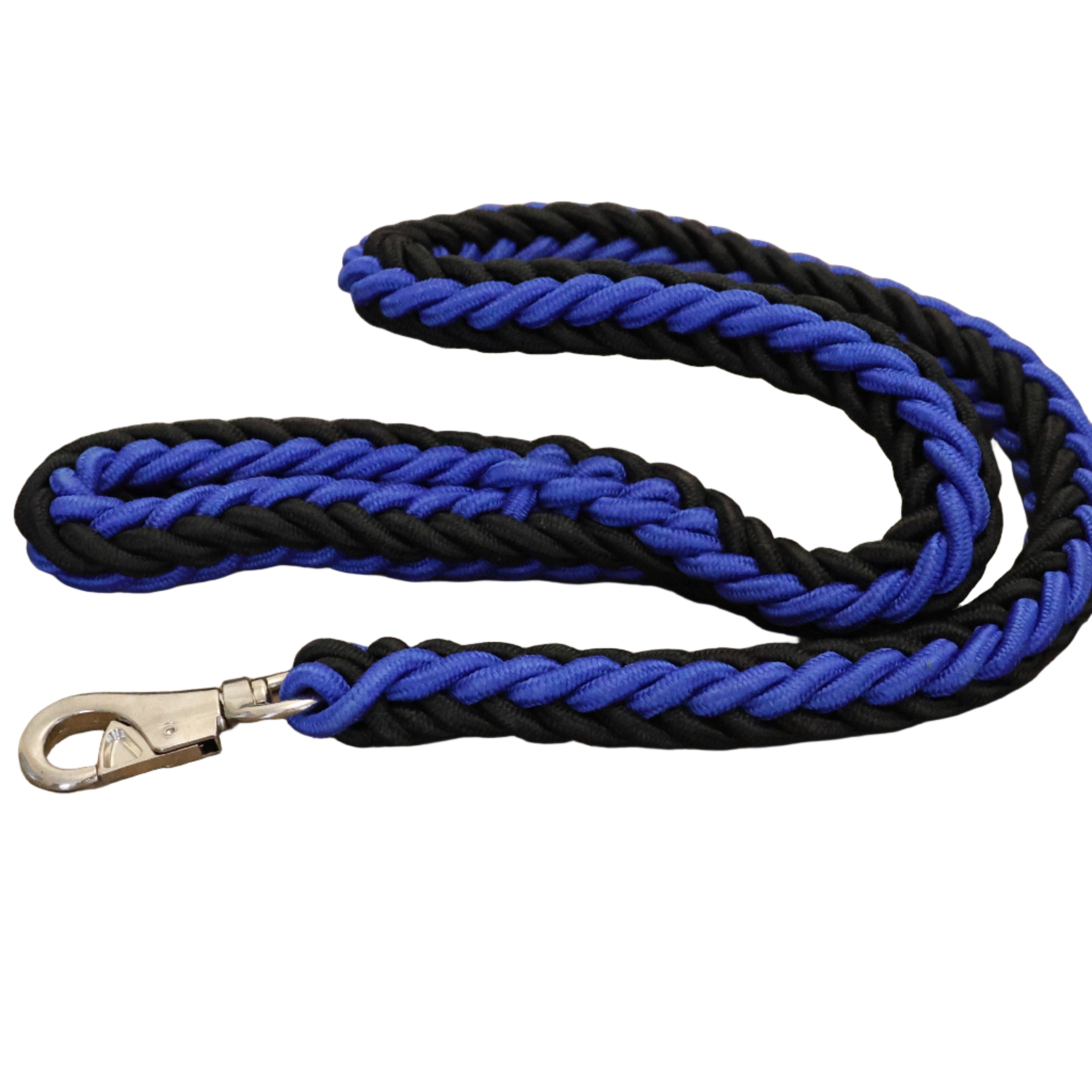 Pure Dog K9 Rope Dog Lead | Black & Blue | 135cm