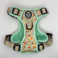 Rugged Rover™ dog harness with woodland animal print and mint mesh panels