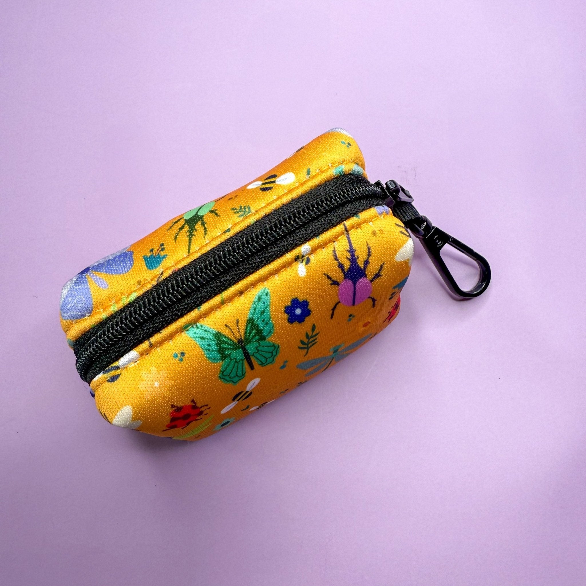Summer Buzzin' Poo Bag Holder | Insect Print Dog Walk Accessory