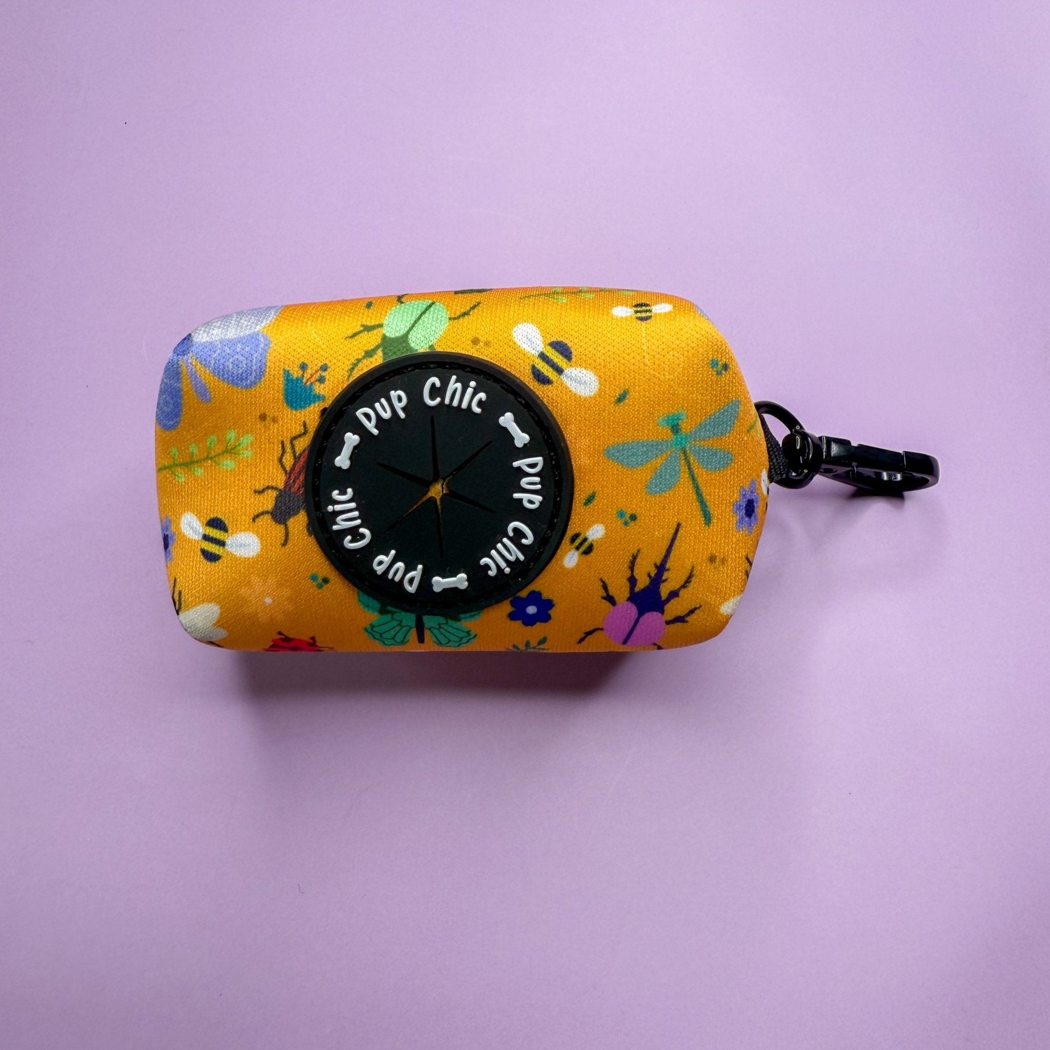 Summer Buzzin' Poo Bag Holder | Insect Print Dog Walk Accessory