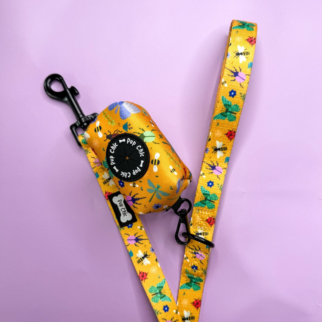 Summer Buzzin' Poo Bag Holder | Insect Print Dog Walk Accessory