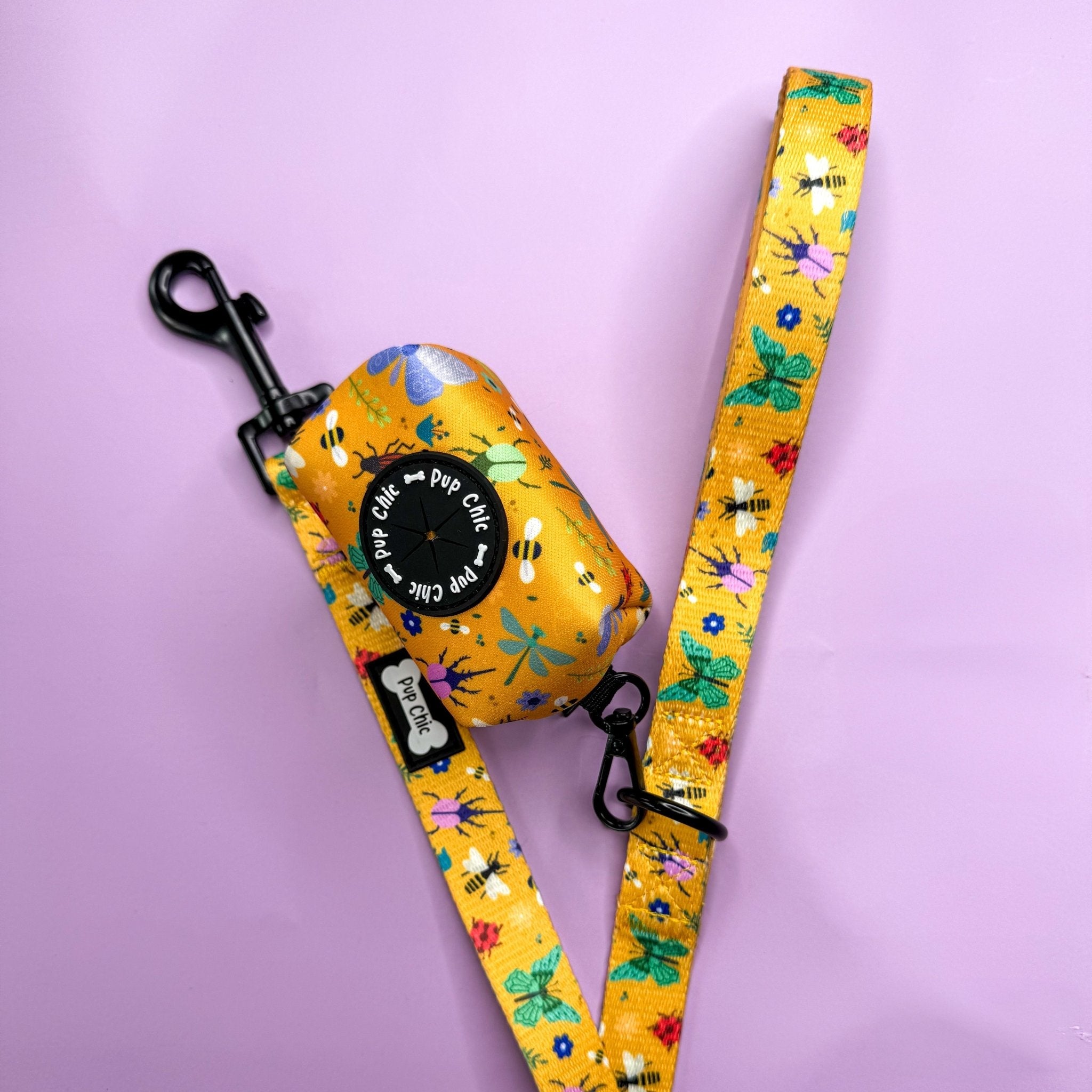 Summer Buzzin' Poo Bag Holder | Insect Print Dog Walk Accessory