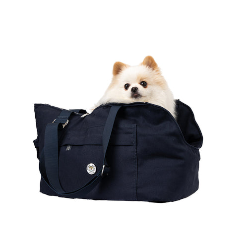 Berwick Canvas Dog & Cat Carrier – Navy | Soho Poms