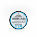 Magic Silver Gel jar with Shanzi Naturals label, 100ml, black and blue lid